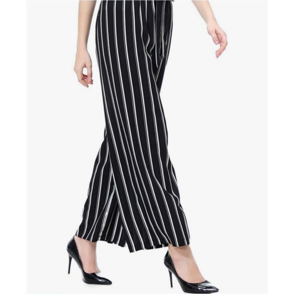 Zeagoo Black and White Wide Leg‎ Pants